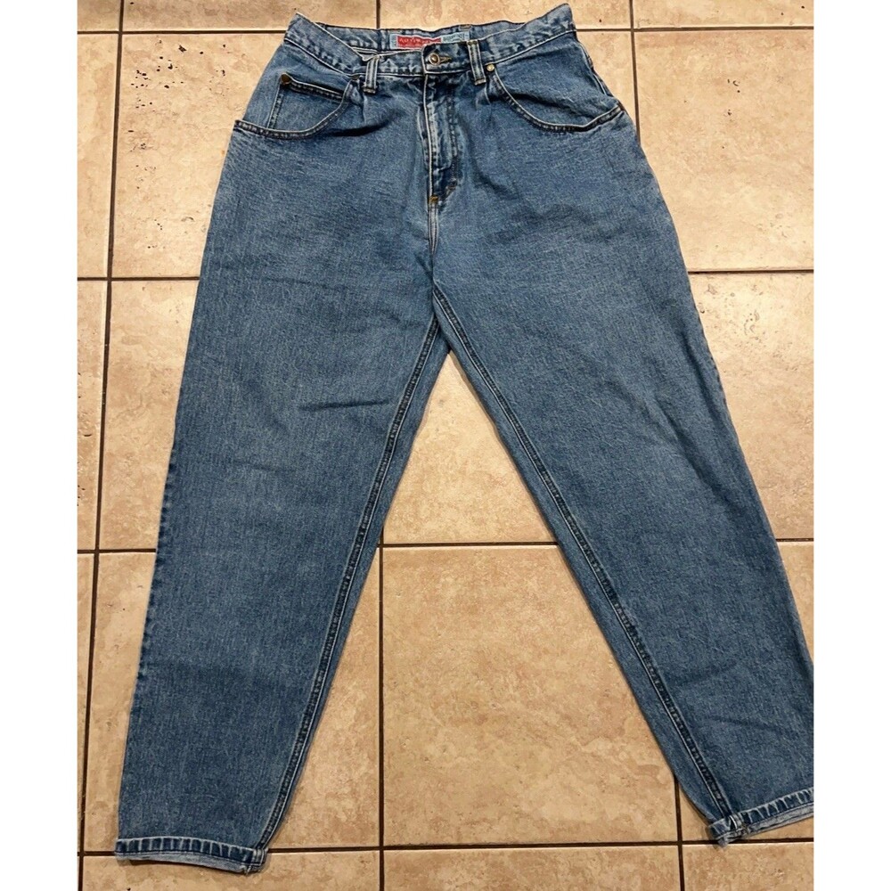 Vintage AMERICAN EAGLE Jeans Mens 30x30 Authentic Blue Wide Leg 80s Loose